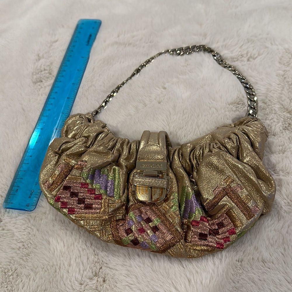 Jimmy Choo gold bag with chain handle